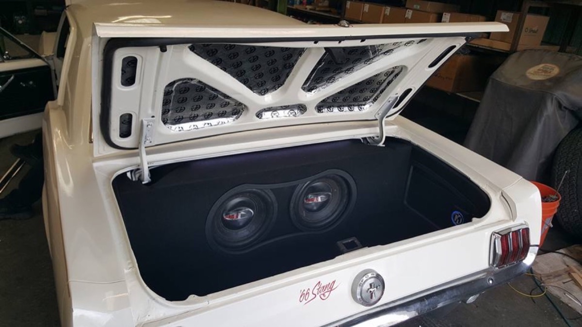 1966 Mustang trunk subwoofer